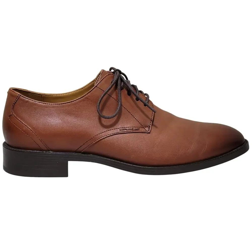 Cole Haan Men Hawthorne Plain Toe Dress Oxford Size US 13M British Tan Leather